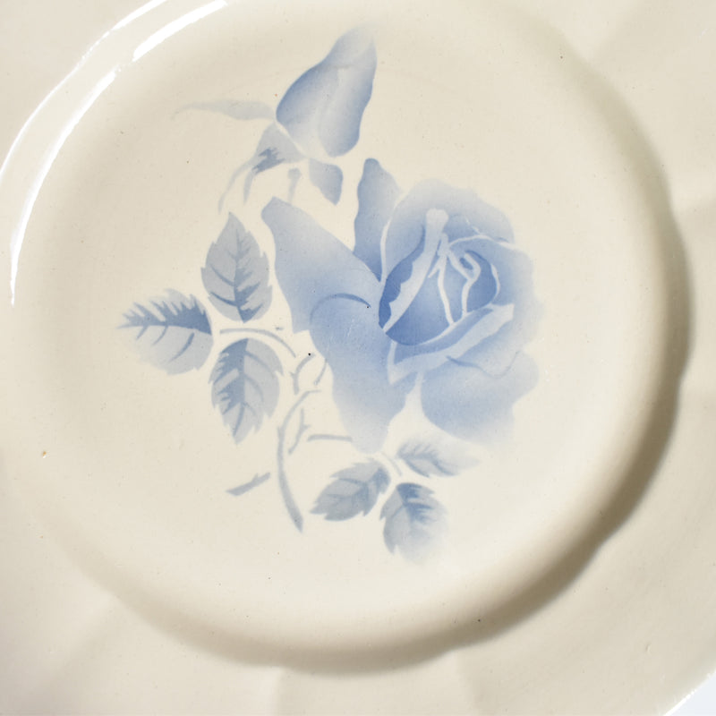 Vintage Plate Digoin & Sarreguemines Rose bleue A