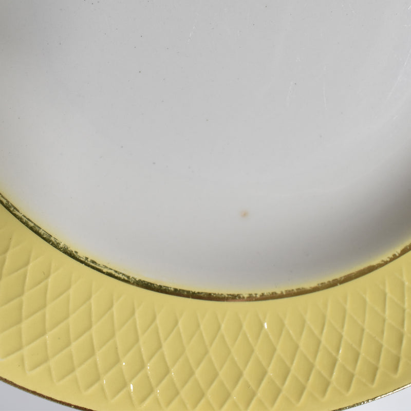 Vintage Deep Plate Moulin des Loups Jaune F