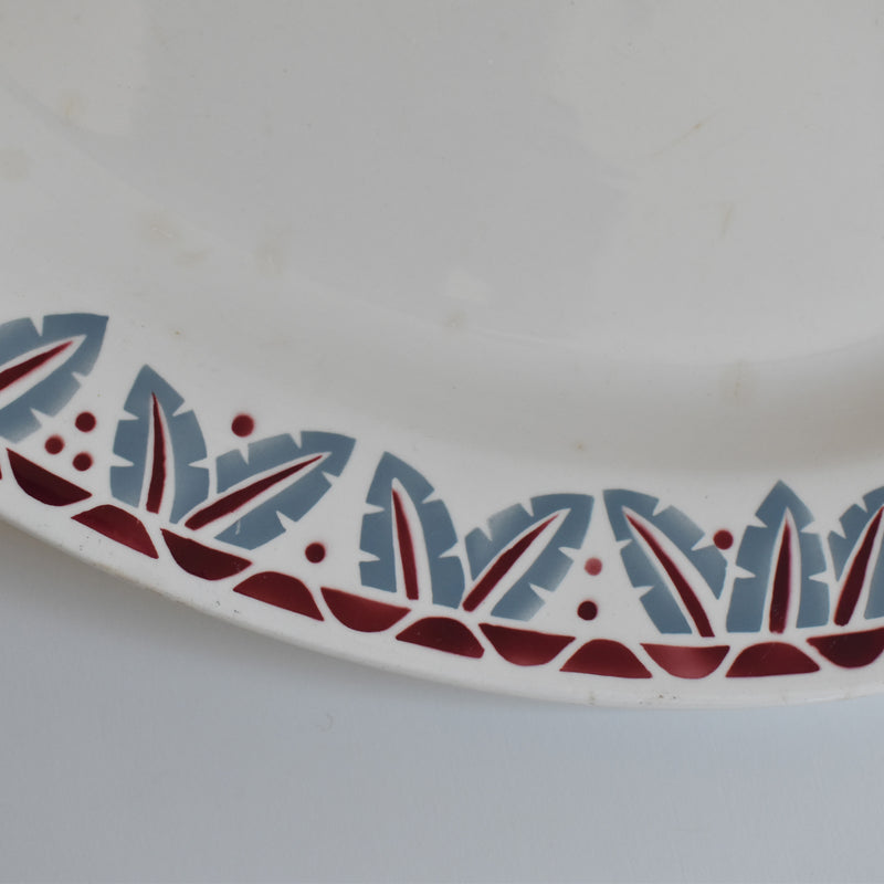 Vintage Oval Platter 37cm Longwy Dakar