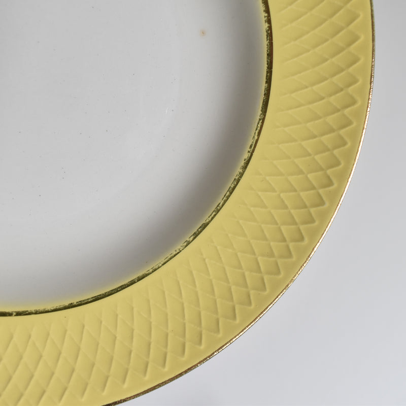 Vintage Deep Plate Moulin des Loups Jaune F