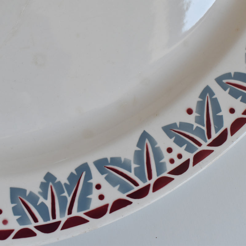 Vintage Oval Platter 37cm Longwy Dakar