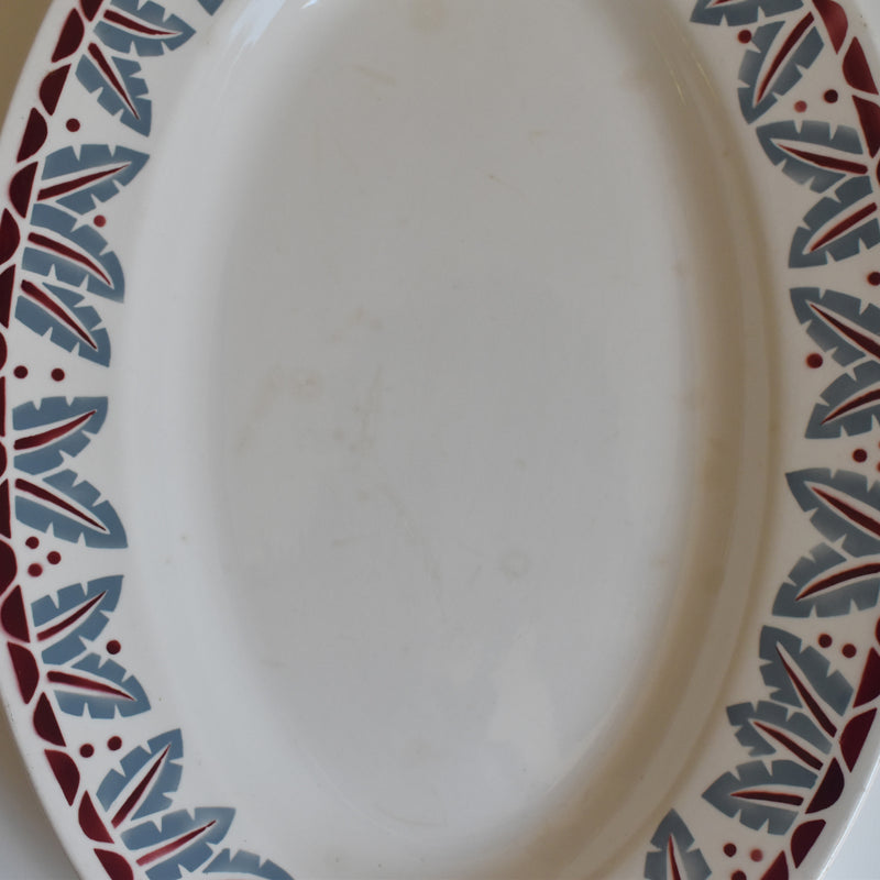 Vintage Oval Platter 37cm Longwy Dakar