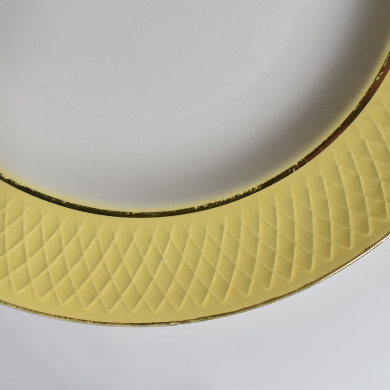 Vintage Deep Plate Moulin des Loups Jaune F
