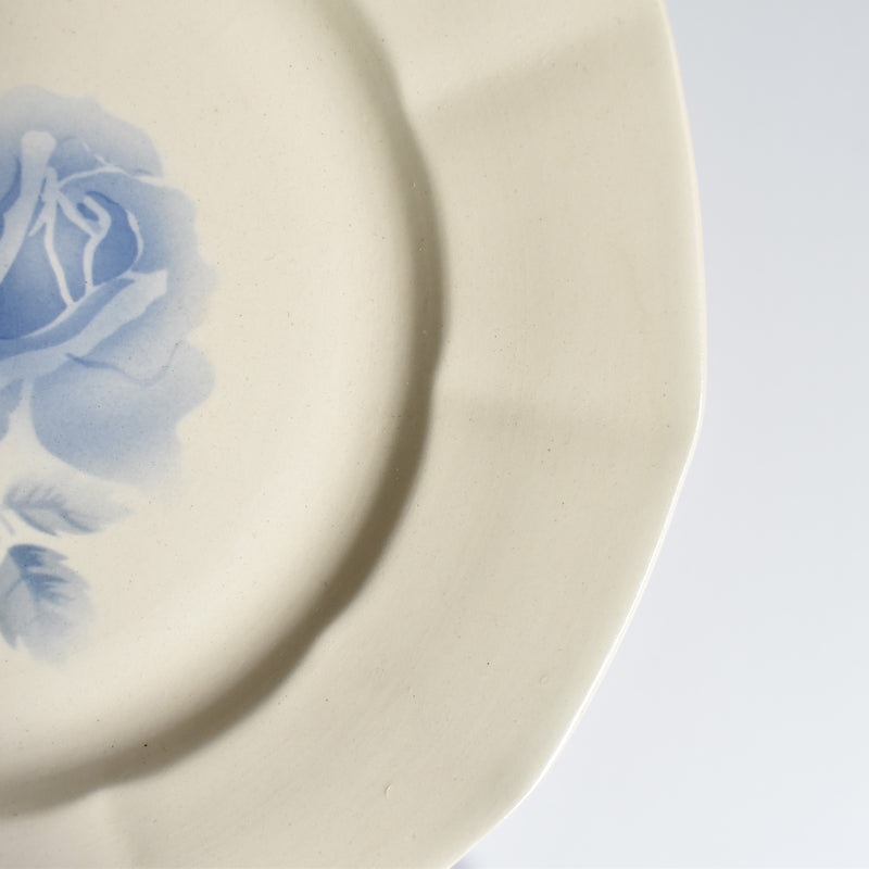 Vintage Plate Digoin & Sarreguemines Rose bleue A