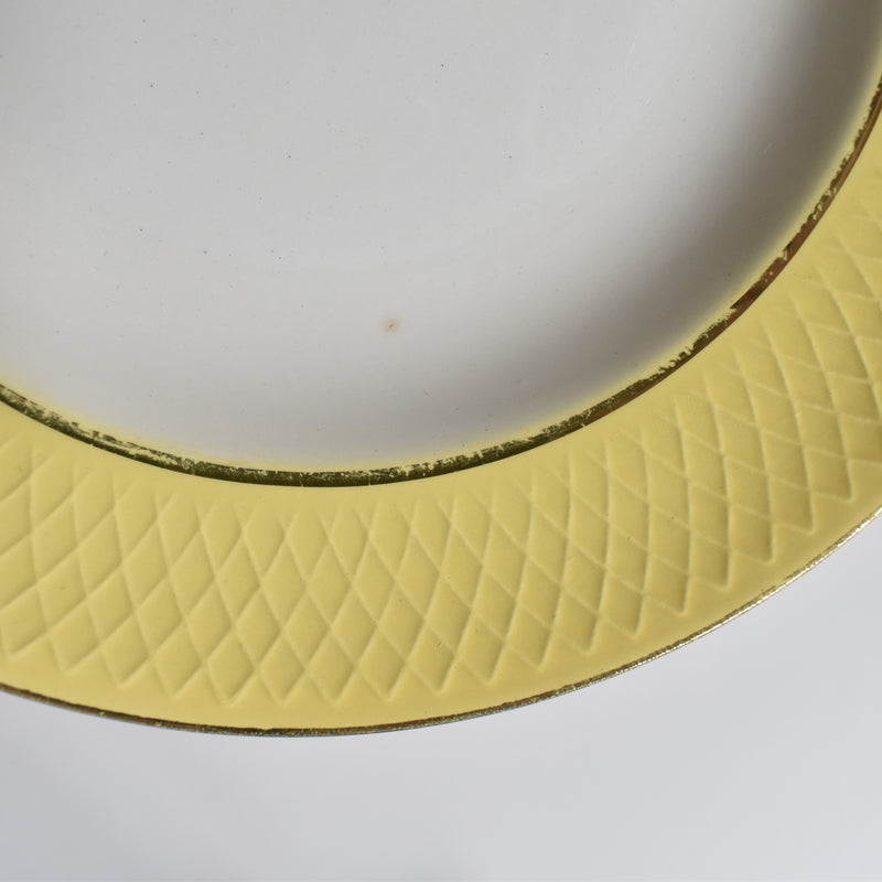 Vintage Deep Plate Moulin des Loups Jaune F