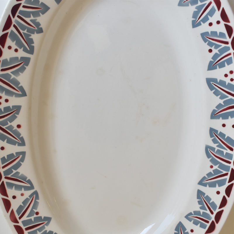 Vintage Oval Platter 37cm Longwy Dakar