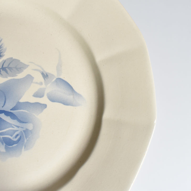 Vintage Plate Digoin & Sarreguemines Rose bleue A