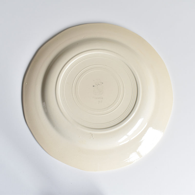 Vintage plate Digoin & Sarreguemines Rose bleue B