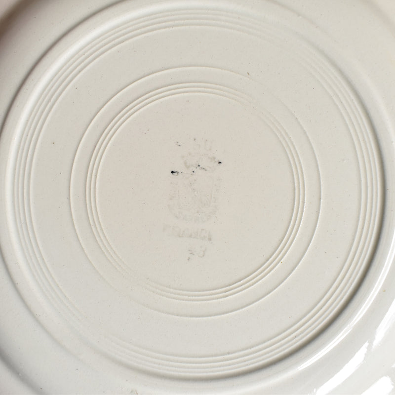 Vintage plate Digoin & Sarreguemines Rose bleue B