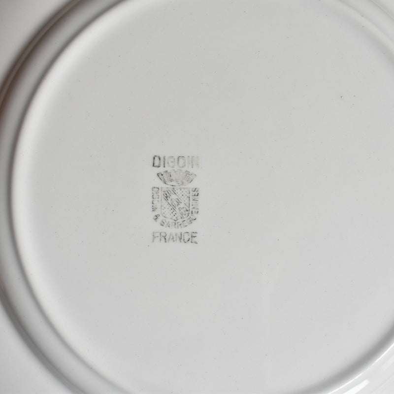 Vintage Plate Digoin & Sarreguemines White & gold A
