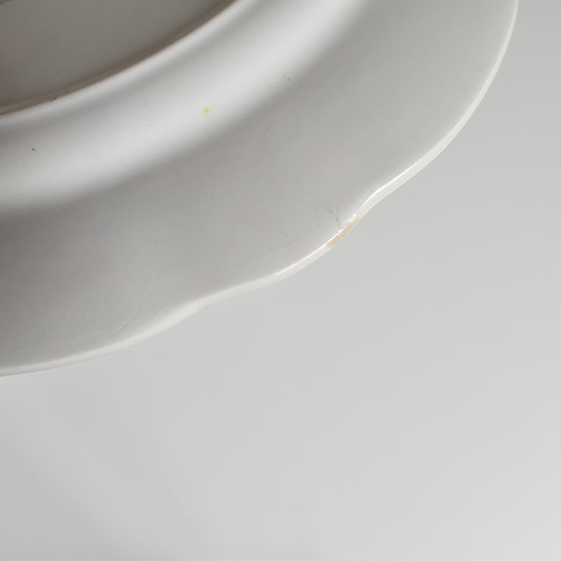 Vintage Plate Digoin & Sarreguemines White & gold A