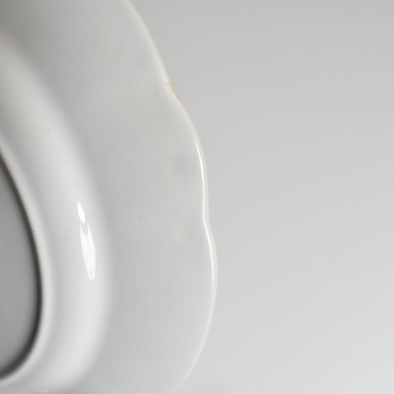 Vintage Plate Digoin & Sarreguemines White & gold A