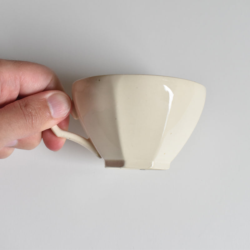 Vintage Coffee Cup and Saucer, Digoin & Sarreguemines Iris 9225 E