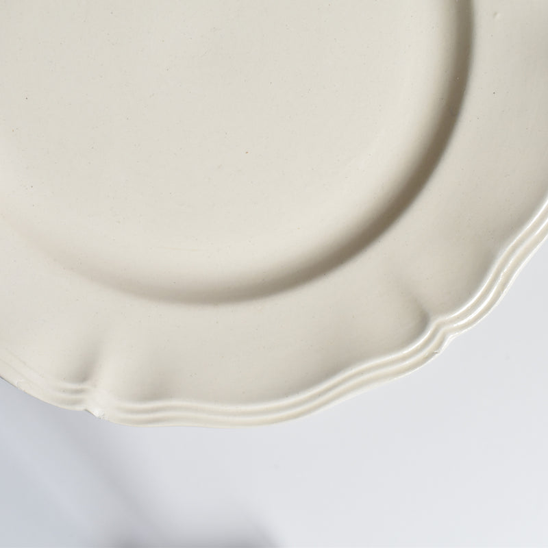 Vintage Plate Digoin & Sarreguemines Scalloped Rim 23cm