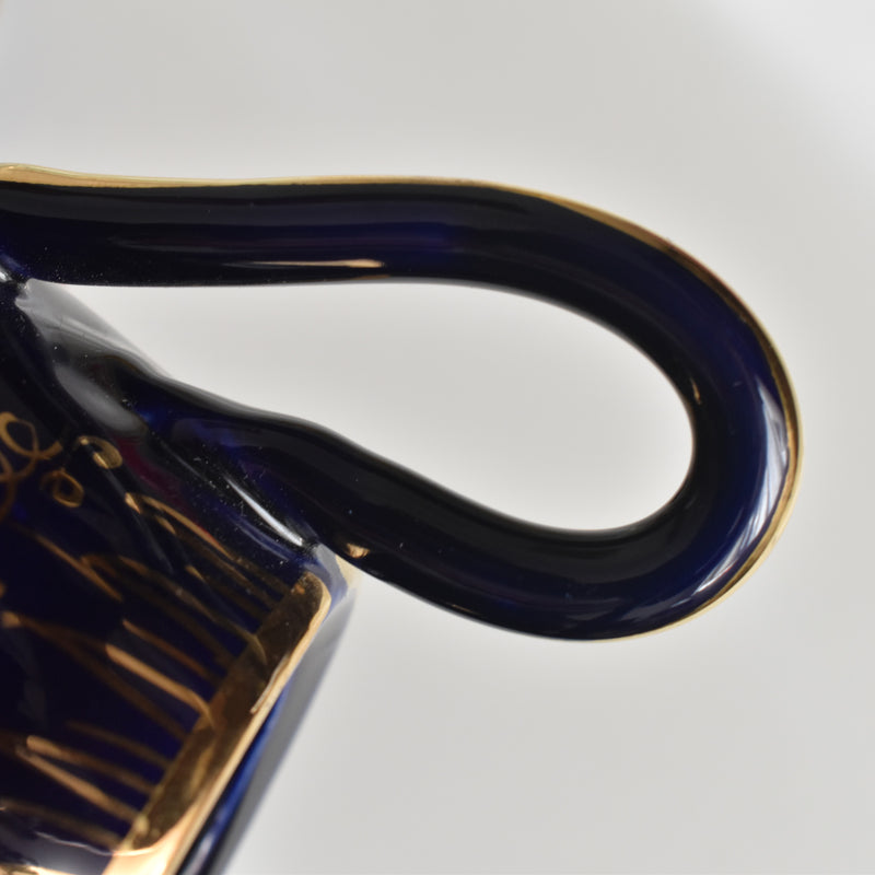 ヴィンテージシュガーポット ア.ドラサンヴァル ダークブルー