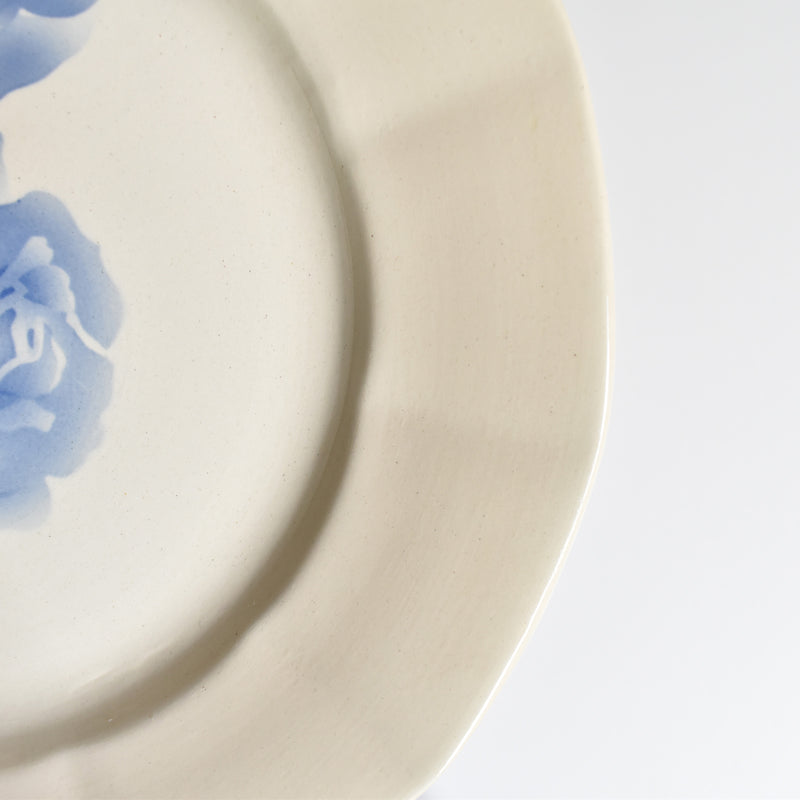 Vintage plate Digoin & Sarreguemines Rose bleue B
