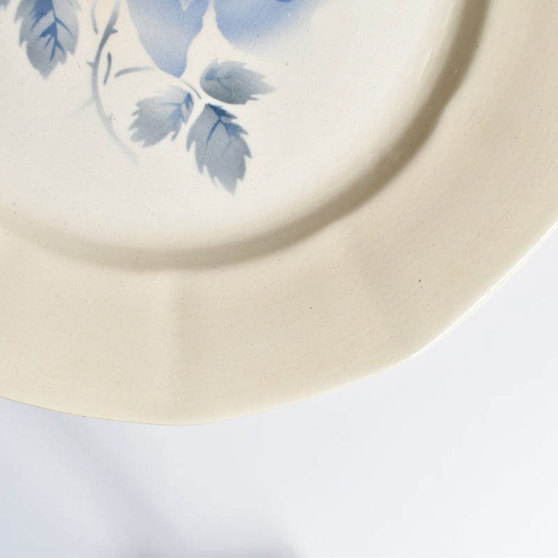 Vintage plate Digoin & Sarreguemines Rose bleue B