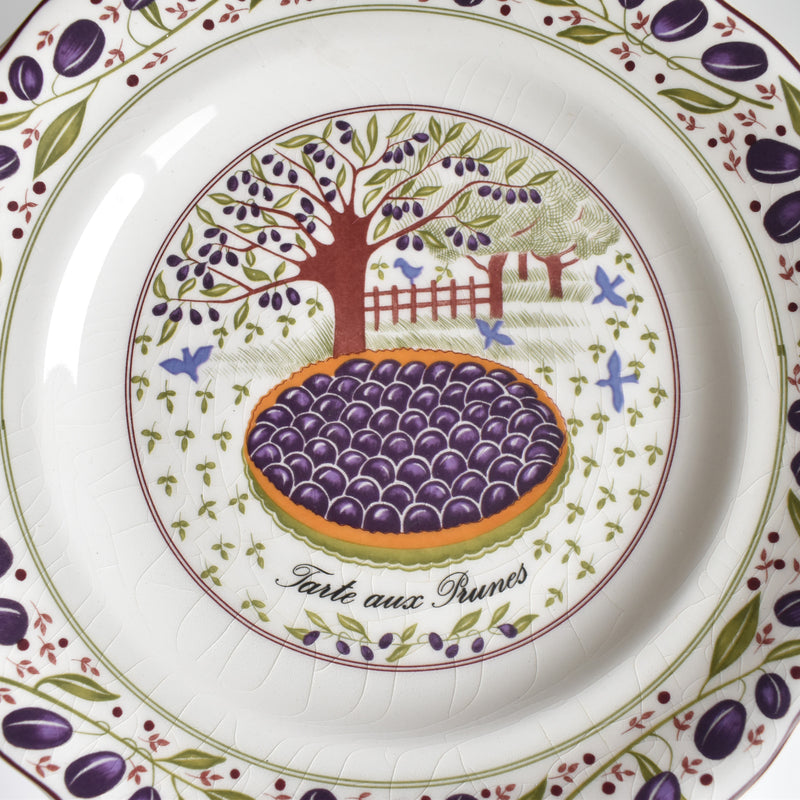 Vintage Dessert Plate Gien Les tartes "Plum Tart"