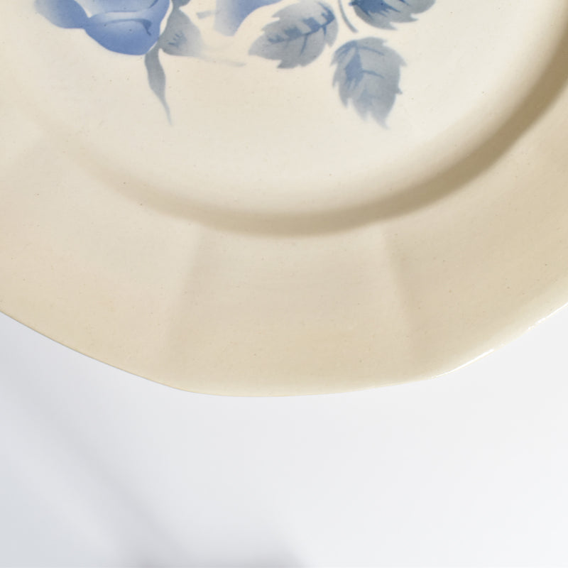 Vintage plate Digoin & Sarreguemines Rose bleue B