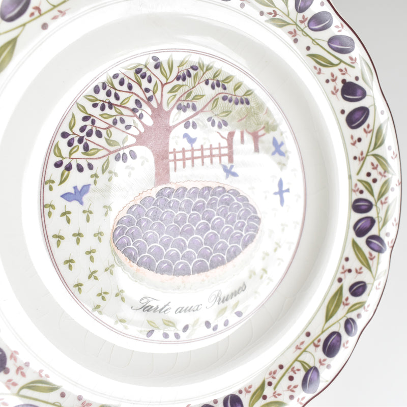 Vintage Dessert Plate Gien Les tartes "Plum Tart"