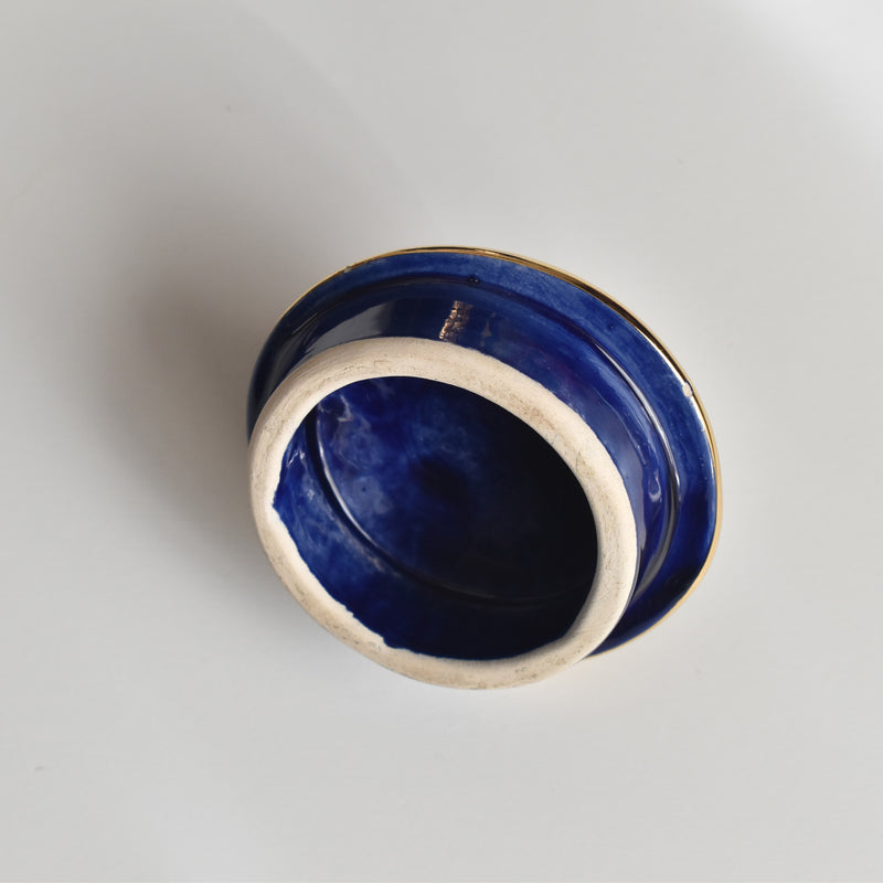 ヴィンテージシュガーポット ア.ドラサンヴァル ダークブルー