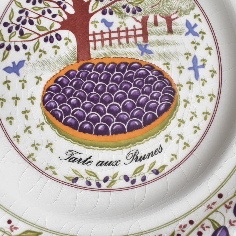 Vintage Dessert Plate Gien Les tartes "Plum Tart"