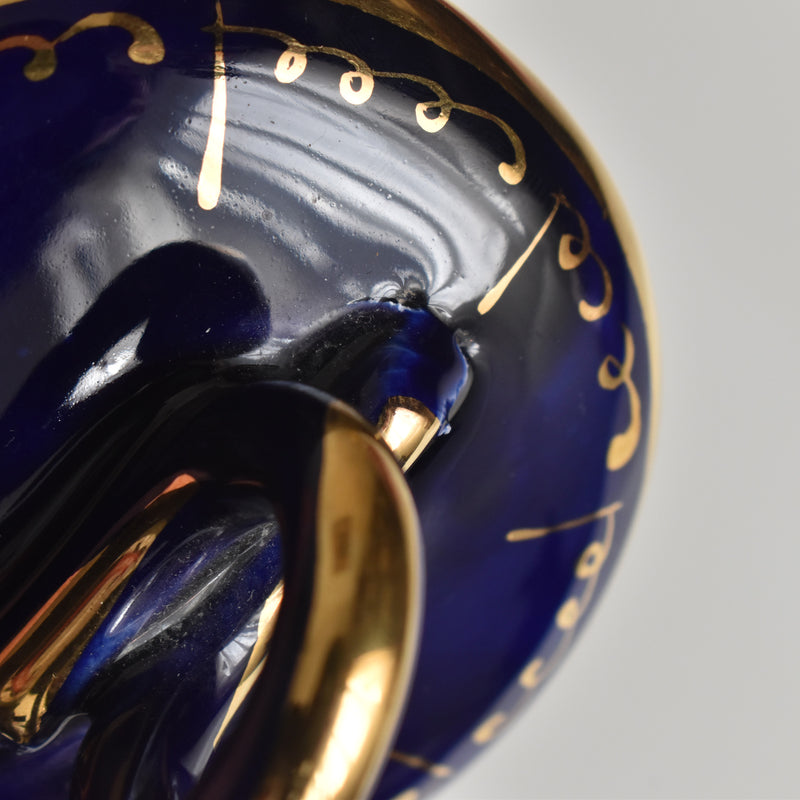 ヴィンテージシュガーポット ア.ドラサンヴァル ダークブルー