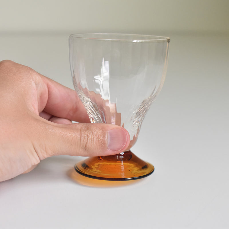 Antique crystal wine glass