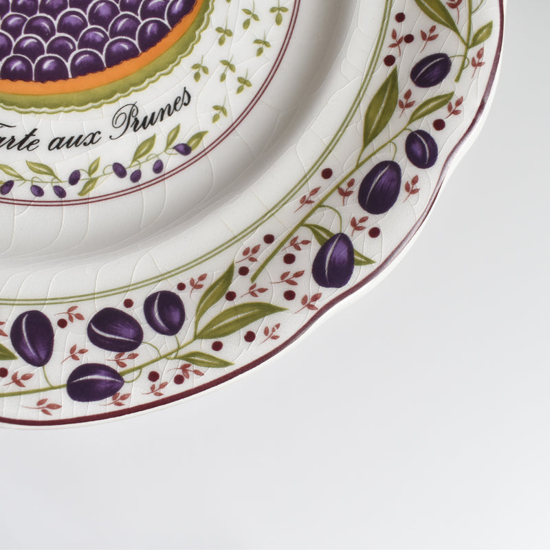 Vintage Dessert Plate Gien Les tartes "Plum Tart"