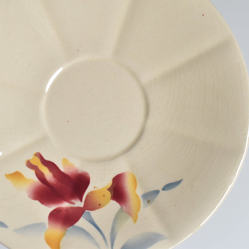 Vintage coffee cup and saucer, Digoin & Sarreguemines Iris 9225 F