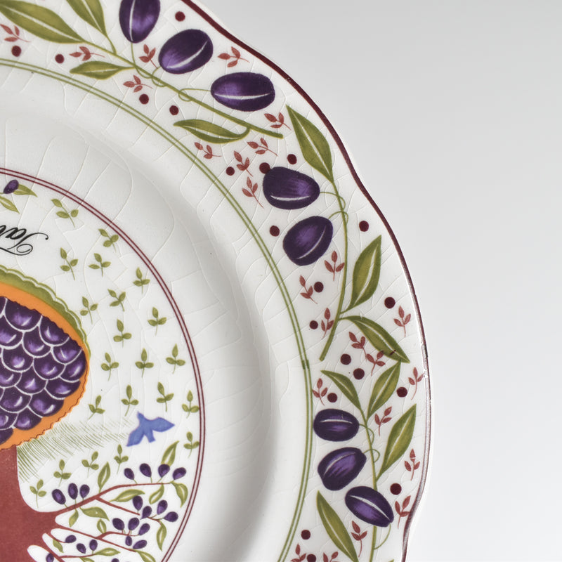 Vintage Dessert Plate Gien Les tartes "Plum Tart"