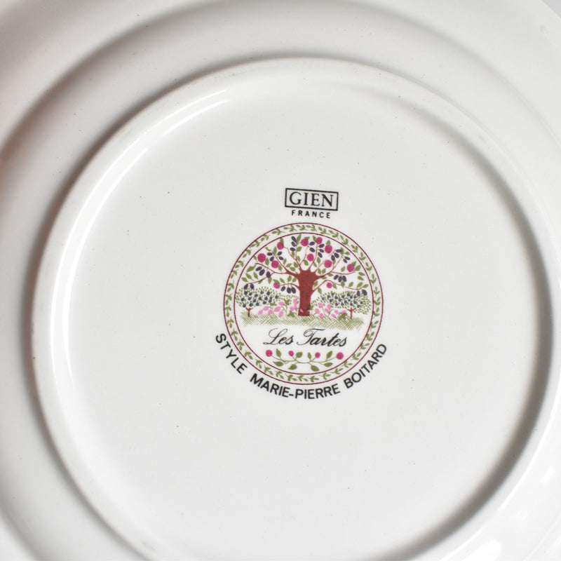 Vintage Dessert Plate Gien Les tartes "Tarte aux Myrtilles"