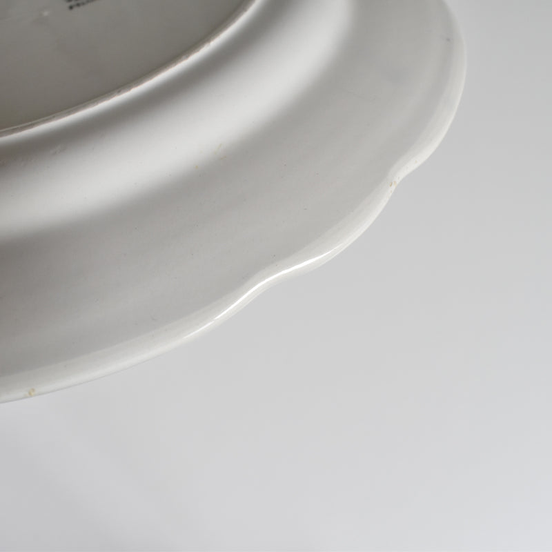 Vintage Plate Digoin & Sarreguemines White & Gold B