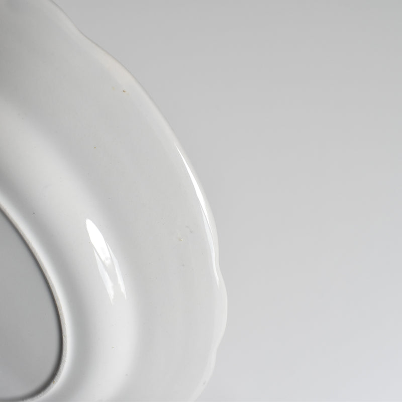 Vintage Plate Digoin & Sarreguemines White & Gold B