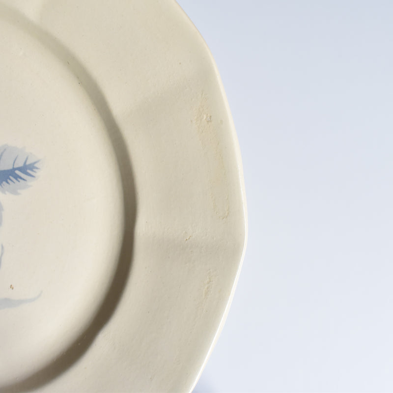 Vintage Plate Digoin & Sarreguemines Rose Bleue C