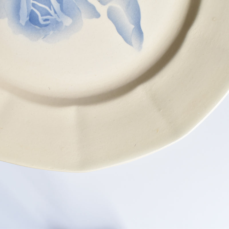 Vintage Plate Digoin & Sarreguemines Rose Bleue C