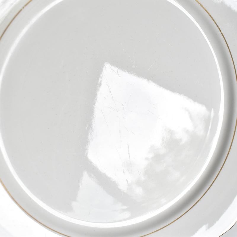 Vintage Plate Digoin & Sarreguemines White & Gold B