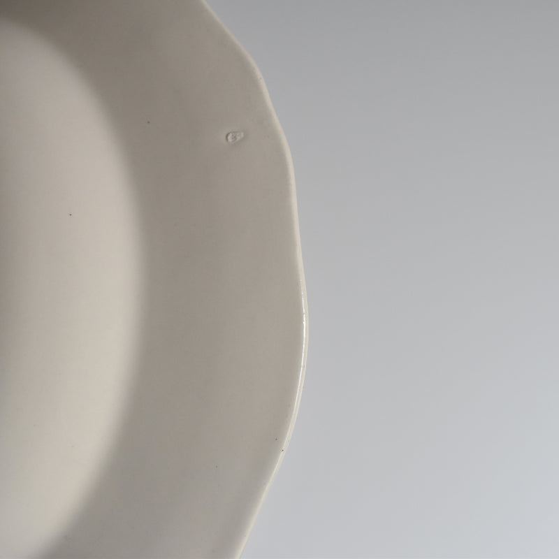 Vintage Deep Plate, Flower Rim A