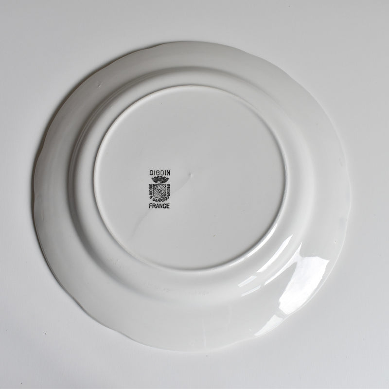 Vintage Plate Digoin & Sarreguemines White & gold C