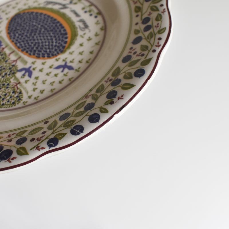 Vintage Dessert Plate Gien Les tartes "Tarte aux Myrtilles"