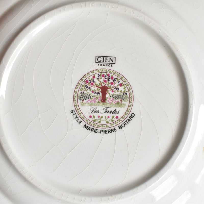 Vintage Dessert Plate, Gien Les tartes "Strawberry Tart"