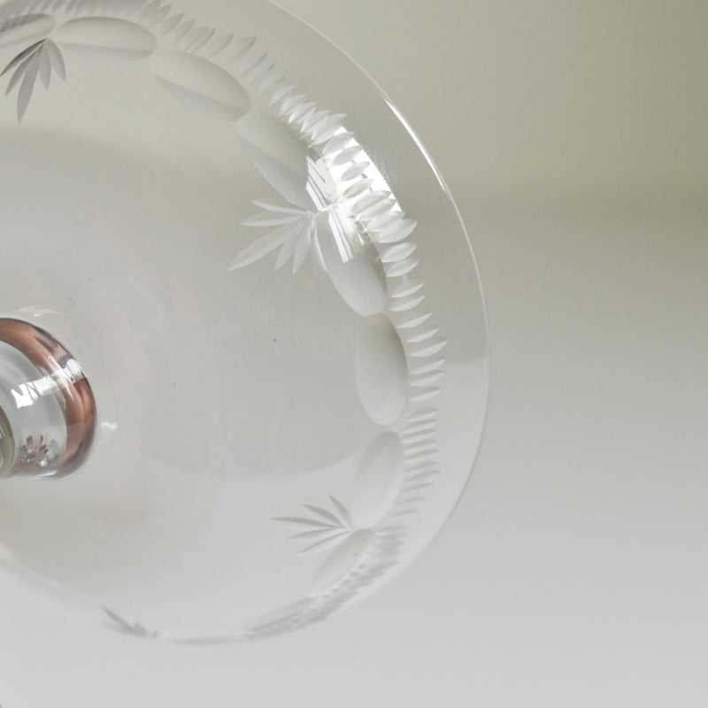 Antique Crystal Champagne Coupe, Portieux Turin
