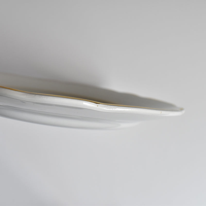 Vintage Plate Digoin & Sarreguemines White & gold C