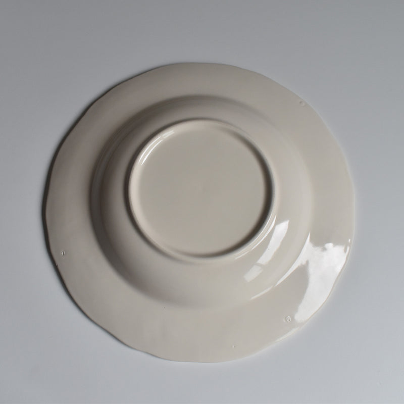 Vintage Deep Plate, Flower Rim B