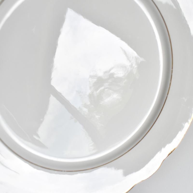 Vintage Plate Digoin & Sarreguemines White & gold C