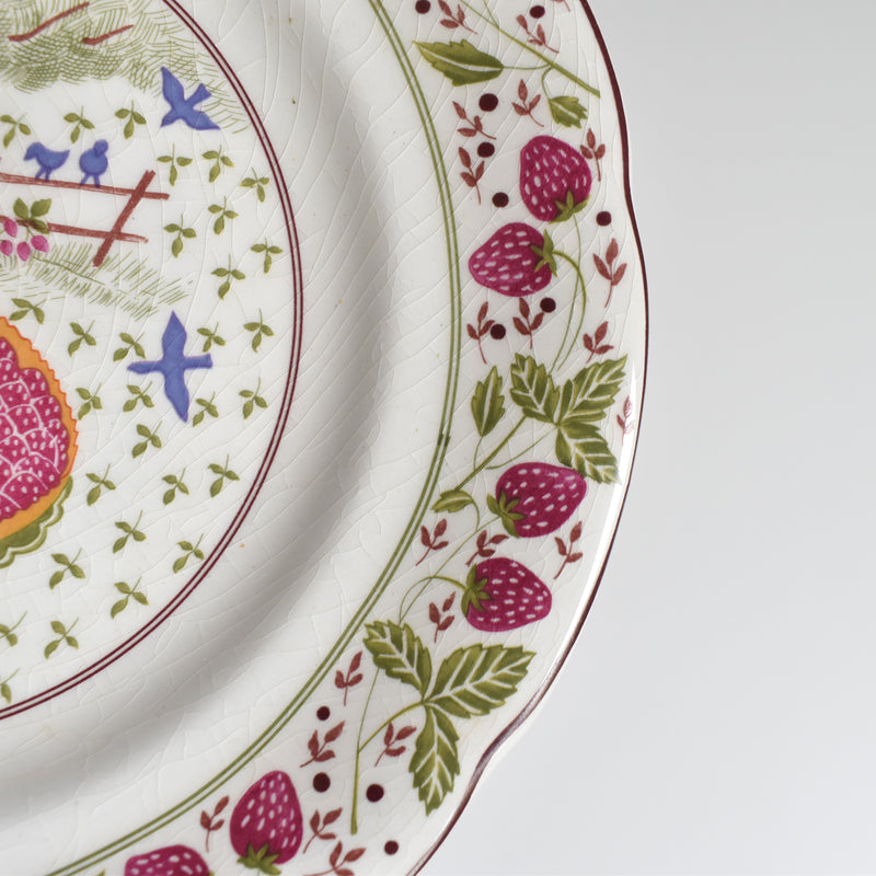 Vintage Dessert Plate, Gien Les tartes "Strawberry Tart"