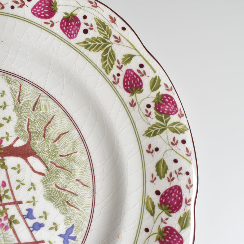 Vintage Dessert Plate, Gien Les tartes "Strawberry Tart"