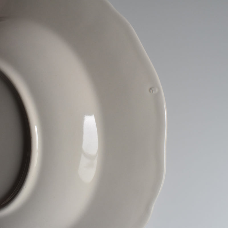 Vintage Deep Plate, Flower Rim B