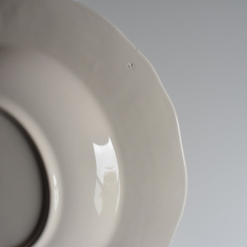 Vintage Deep Plate, Flower Rim B