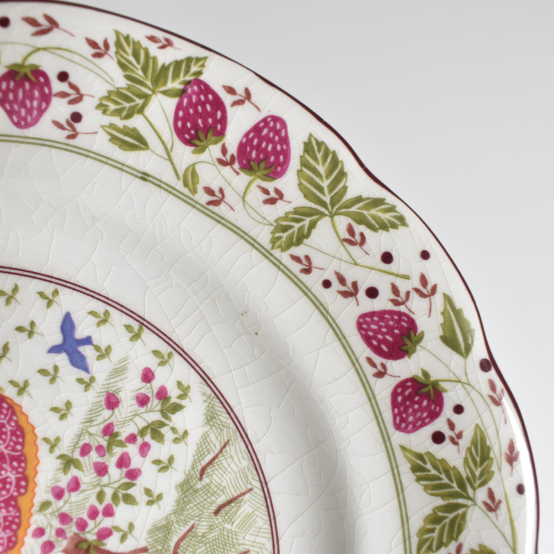 Vintage Dessert Plate, Gien Les tartes "Strawberry Tart"